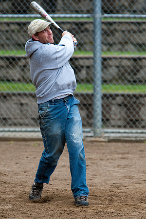 Dave During Batting Practice at 2009 Tahoe Camping Trip
