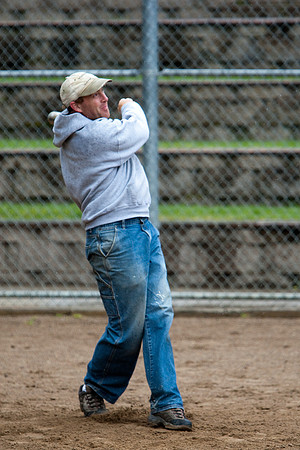 Dave During Batting Practice at 2009 Tahoe Camping Trip