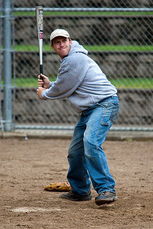 Dave During Batting Practice at 2009 Tahoe Camping Trip