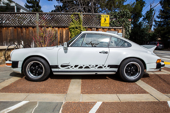 White 1974 Porsche Carrera RS clone - side view