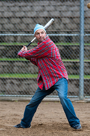 Eric During Batting Practice at 2009 Tahoe Camping Trip