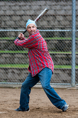 Eric During Batting Practice at 2009 Tahoe Camping Trip