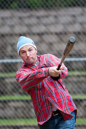 Eric During Batting Practice at 2009 Tahoe Camping Trip