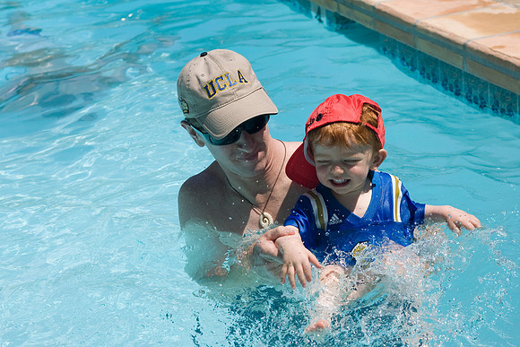 Jack & Daddy in Pool