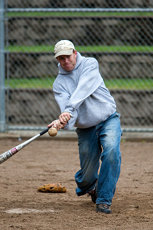 Dave During Batting Practice at 2009 Tahoe Camping Trip