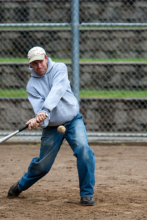 Dave During Batting Practice at 2009 Tahoe Camping Trip