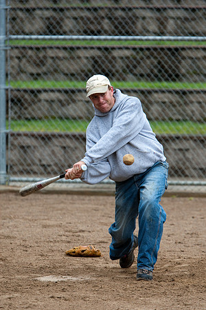 Dave During Batting Practice at 2009 Tahoe Camping Trip