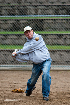 Dave During Batting Practice at 2009 Tahoe Camping Trip
