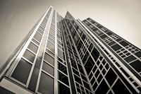 Gonda (Goldschmied) Building at UCLA in black & white