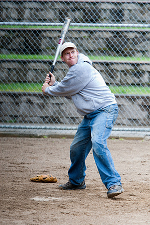 Dave During Batting Practice at 2009 Tahoe Camping Trip