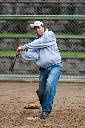 Dave During Batting Practice at 2009 Tahoe Camping Trip