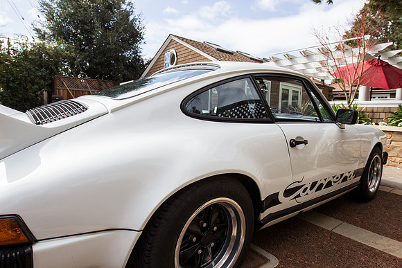 White 1974 Porsche Carrera RS clone - read quarter