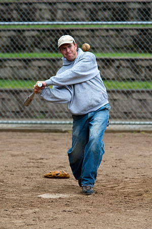 Dave During Batting Practice at 2009 Tahoe Camping Trip