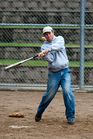 Dave During Batting Practice at 2009 Tahoe Camping Trip