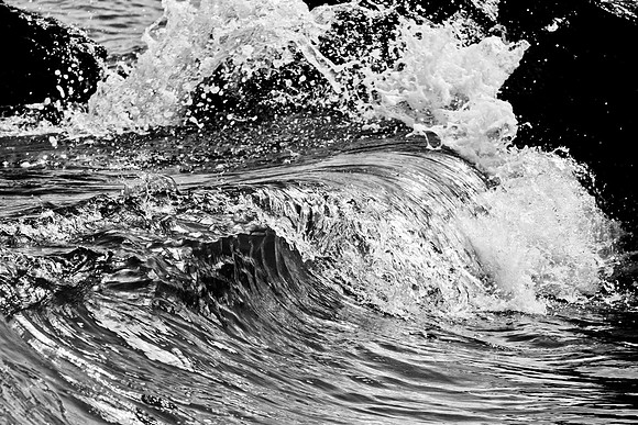 Wailea, Maui waves | black & white