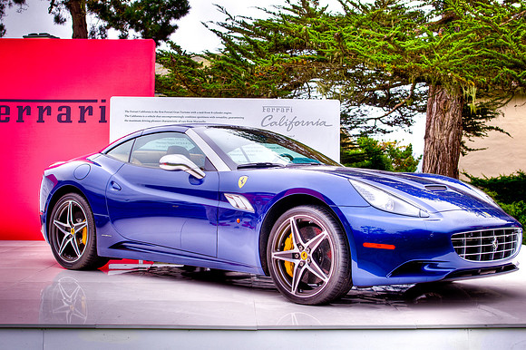 Blue Ferrari California