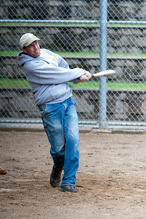 Dave During Batting Practice at 2009 Tahoe Camping Trip