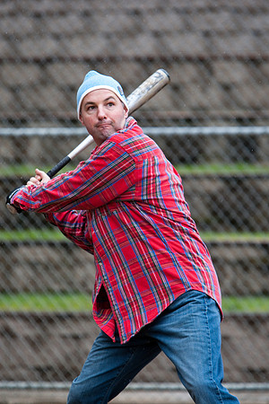 Eric During Batting Practice at 2009 Tahoe Camping Trip