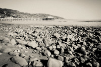 Surfrider Beach & Pier, Malibu - black & white