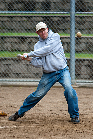 Dave During Batting Practice at 2009 Tahoe Camping Trip