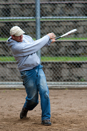 Dave During Batting Practice at 2009 Tahoe Camping Trip