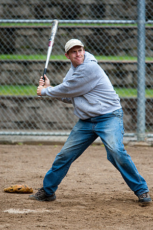Dave During Batting Practice at 2009 Tahoe Camping Trip