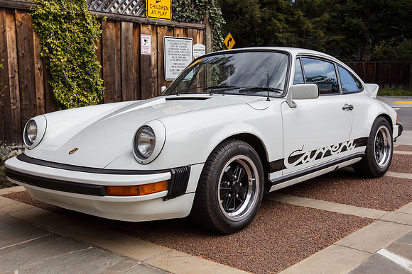 White 1974 Porsche Carrera RS clone - front quarter