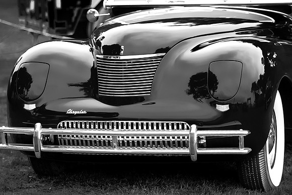 Red Chrysler B&W