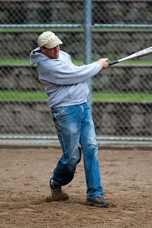 Dave During Batting Practice at 2009 Tahoe Camping Trip