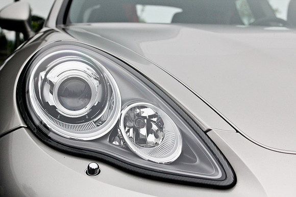 Silver Porsche Panamera