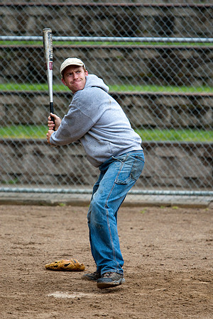 Dave During Batting Practice at 2009 Tahoe Camping Trip