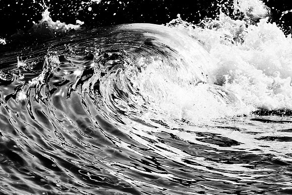 Wailea, Maui waves | black & white