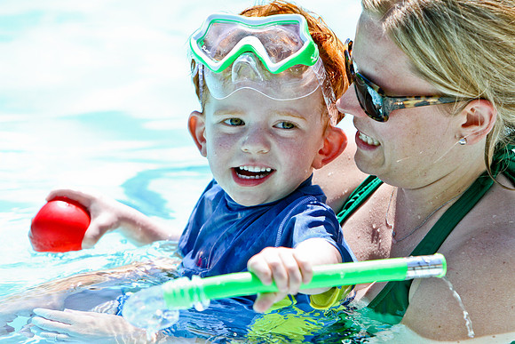 Jack with Goggles in Pool