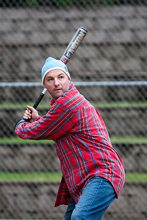 Eric During Batting Practice at 2009 Tahoe Camping Trip