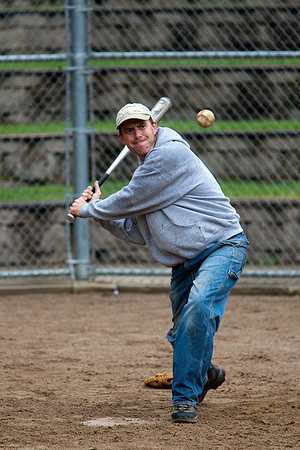 Dave During Batting Practice at 2009 Tahoe Camping Trip