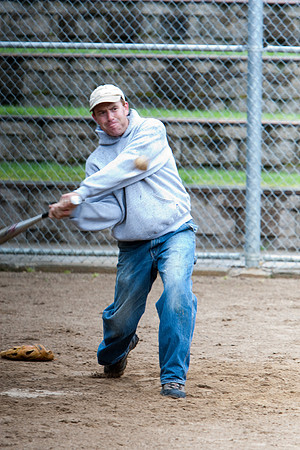Dave During Batting Practice at 2009 Tahoe Camping Trip