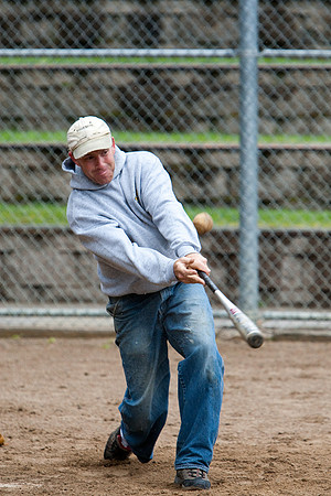 Dave During Batting Practice at 2009 Tahoe Camping Trip